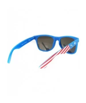 Classic Eyewear Retro 80's American USA Flag 4th of July Frame Sunglasses - Gold - CW17YI9KGUA $7.78 Shield