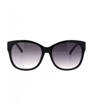 Womens Classic 90s Butterfly Minimal Plastic Designer Sunglasses - Black Smoke - CO18SA675H7 $9.53 Butterfly