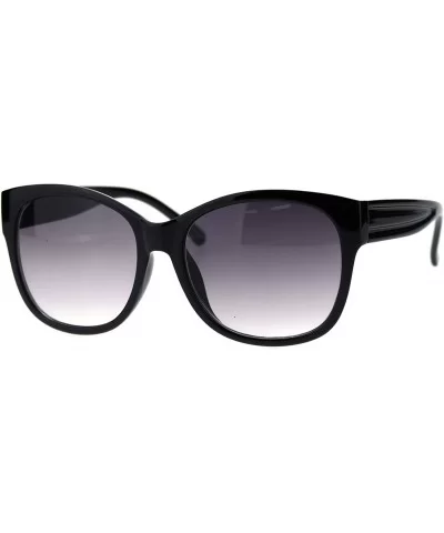 Womens Classic 90s Butterfly Minimal Plastic Designer Sunglasses - Black Smoke - CO18SA675H7 $9.53 Butterfly