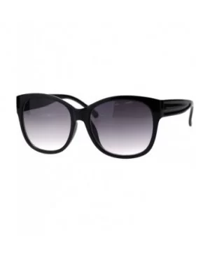 Womens Classic 90s Butterfly Minimal Plastic Designer Sunglasses - Black Smoke - CO18SA675H7 $9.53 Butterfly