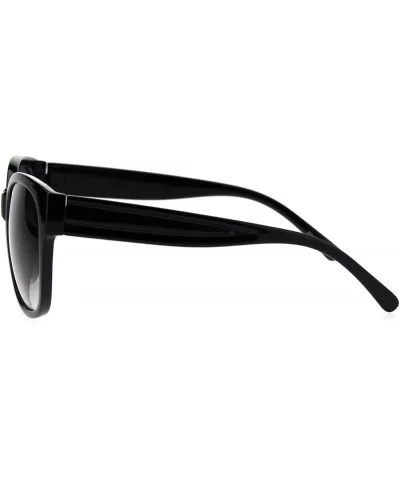 Womens Classic 90s Butterfly Minimal Plastic Designer Sunglasses - Black Smoke - CO18SA675H7 $9.53 Butterfly