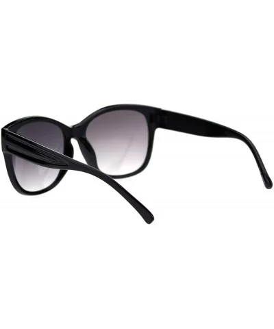 Womens Classic 90s Butterfly Minimal Plastic Designer Sunglasses - Black Smoke - CO18SA675H7 $9.53 Butterfly