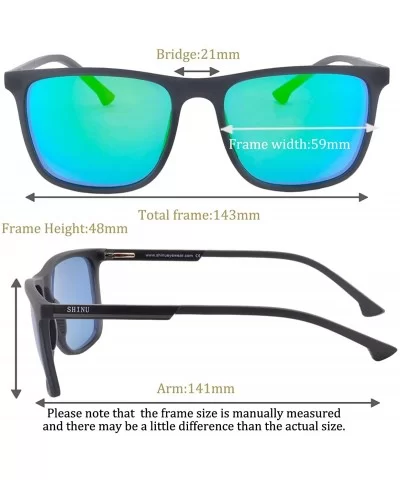 Men's Oversized Polarized Sunglasses UV400 Protection Sun Outdoor Eyeglasses - SH2001 - C5 - C91930W02RG $16.22 Oversized