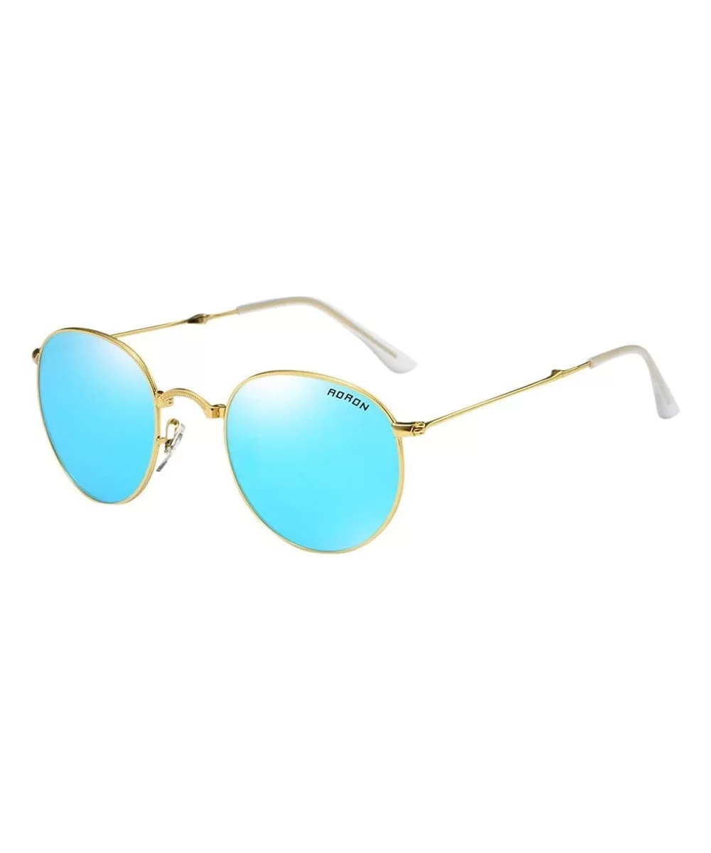 Polarized Sunglasses for Men Folding Sunglasses- Potable Eyewear Sun Glasses for Outdoor - Blue - CQ18X8NDQN9 $9.86 Round