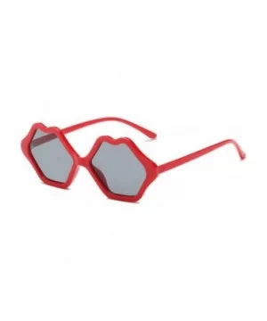 Women Retro Vintage Style Funky Geometric Circle Round Fashion Sunglasses - Red - CM18WSENDS6 $15.99 Goggle