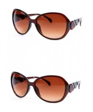 Women Fashion Design Oversized Sunglasses P2014 - 2 Pcs Brown/Gradient Brown Lens & Brown/ Gradient Brown Lens - C111AQRFY8B ...