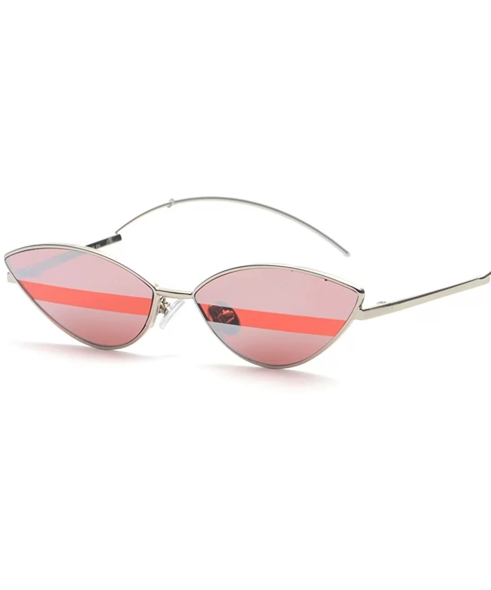 Cat Eye Sunglasses Small Candy Color Fashion Sun Glasses For Women Gift Summer - Red - CM18DIDNQWS $8.62 Cat Eye