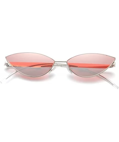 Cat Eye Sunglasses Small Candy Color Fashion Sun Glasses For Women Gift Summer - Red - CM18DIDNQWS $8.62 Cat Eye