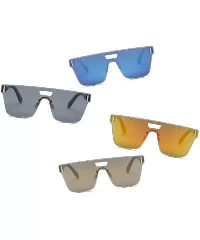 Retro Vintage Square Oversized Unisex Fashion Sunglasses - Grey - CN18IOONGD9 $7.32 Square