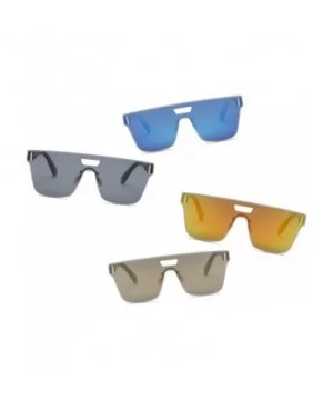 Retro Vintage Square Oversized Unisex Fashion Sunglasses - Grey - CN18IOONGD9 $7.32 Square