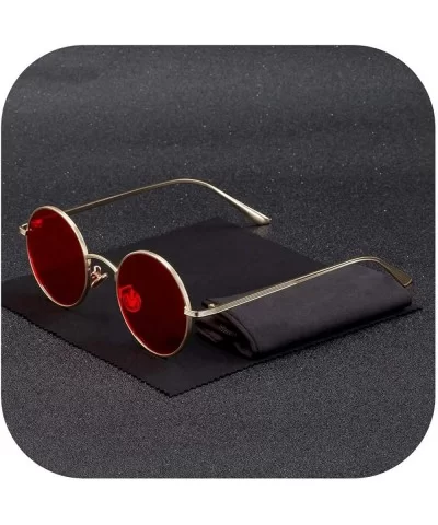 Vintage Men Sunglasses Women Retro Punk Style Round Metal Frame Colorful Lens Sun Glasses Eyewear Gafas Sol - CU1985IGQ38 $33...