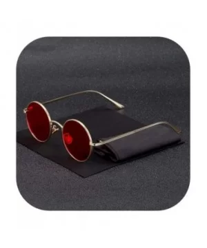 Vintage Men Sunglasses Women Retro Punk Style Round Metal Frame Colorful Lens Sun Glasses Eyewear Gafas Sol - CU1985IGQ38 $33...