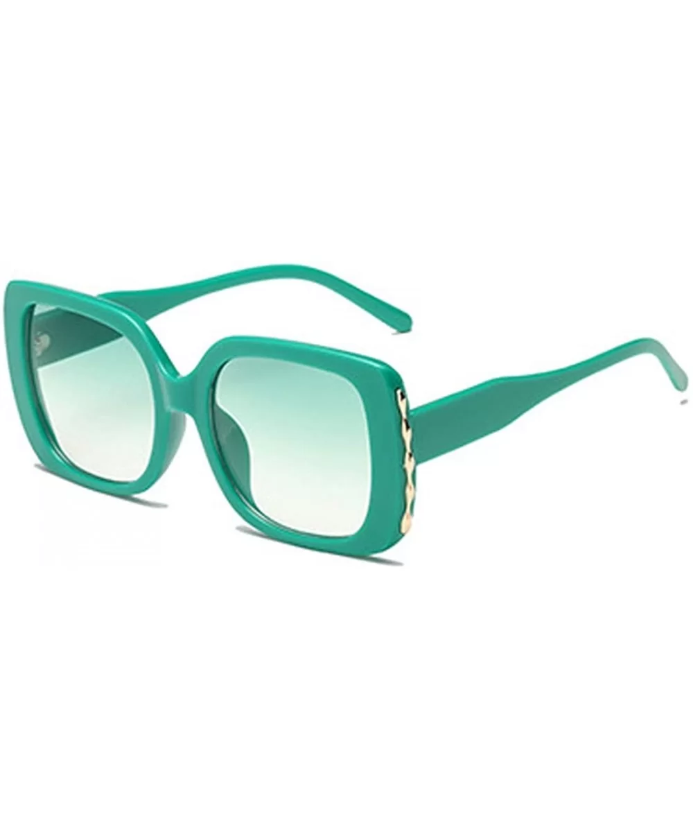 Sunglasses Female Sunglasses Retro Glasses Men and women Sunglasses - Green - CU18LL8GX4N $6.62 Sport