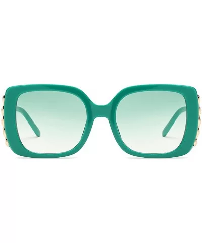 Sunglasses Female Sunglasses Retro Glasses Men and women Sunglasses - Green - CU18LL8GX4N $6.62 Sport