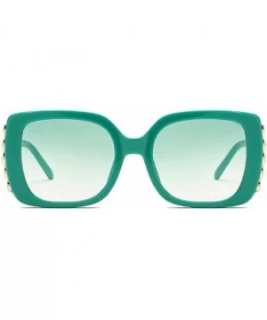 Sunglasses Female Sunglasses Retro Glasses Men and women Sunglasses - Green - CU18LL8GX4N $6.62 Sport