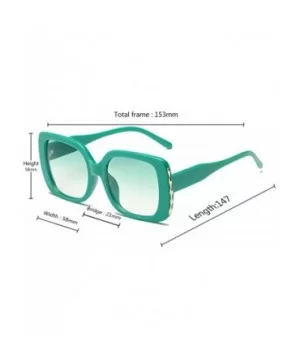 Sunglasses Female Sunglasses Retro Glasses Men and women Sunglasses - Green - CU18LL8GX4N $6.62 Sport