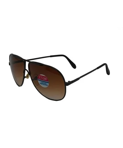 Vintage 70's and 80's Era Aviator Style Sunglasses for Men and Women - Brown - CK18YI6OE5M $9.99 Aviator