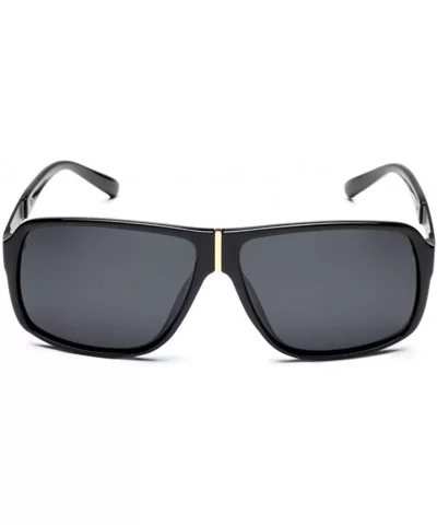 Mens Sunglasses PC Frame In Light Weight Colorful Lens Fashion New Style - Black/Black - CR11ZIRHC67 $17.37 Rectangular