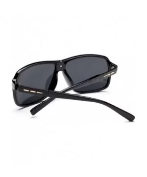 Mens Sunglasses PC Frame In Light Weight Colorful Lens Fashion New Style - Black/Black - CR11ZIRHC67 $17.37 Rectangular