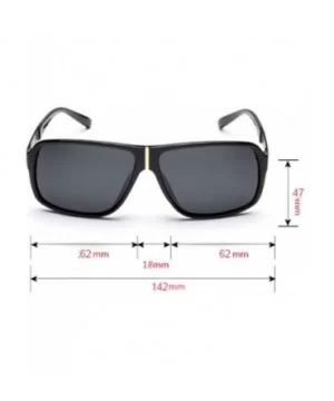 Mens Sunglasses PC Frame In Light Weight Colorful Lens Fashion New Style - Black/Black - CR11ZIRHC67 $17.37 Rectangular