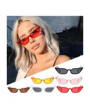 Retro Cateye Sunglasses for Women Fashion Clout Goggles Mirror UV400 Protection Cat Eye Sun Glasses Candy Colors - C918UK2077...