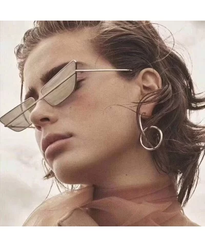 Trendy Metal Frame Sunglasses Vintage Ladies Cat Eye Sun Glasses Women Men Eyewear Female Male UV400 - 2 - CR18Y6IWG7I $15.53...