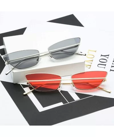 Trendy Metal Frame Sunglasses Vintage Ladies Cat Eye Sun Glasses Women Men Eyewear Female Male UV400 - 2 - CR18Y6IWG7I $15.53...