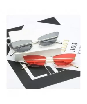 Trendy Metal Frame Sunglasses Vintage Ladies Cat Eye Sun Glasses Women Men Eyewear Female Male UV400 - 2 - CR18Y6IWG7I $15.53...