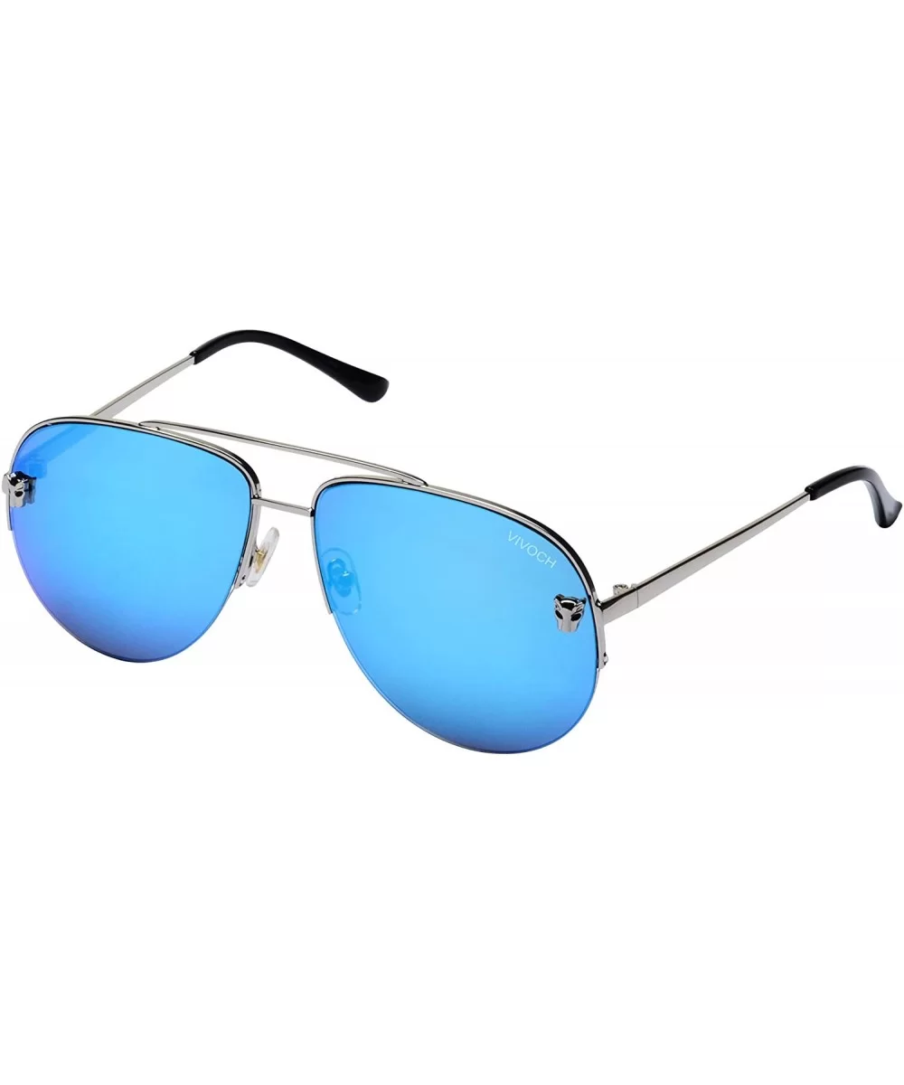 Aviator Sunglasses Military Style Polarized UV400 for Men and Women - Blue - C9185ZEYCQQ $7.23 Aviator