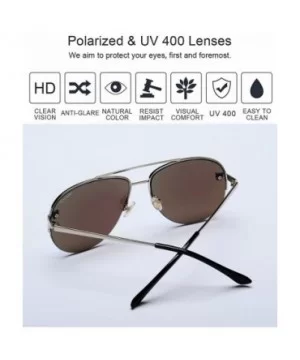 Aviator Sunglasses Military Style Polarized UV400 for Men and Women - Blue - C9185ZEYCQQ $7.23 Aviator