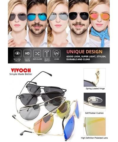 Aviator Sunglasses Military Style Polarized UV400 for Men and Women - Blue - C9185ZEYCQQ $7.23 Aviator