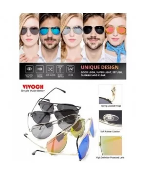 Aviator Sunglasses Military Style Polarized UV400 for Men and Women - Blue - C9185ZEYCQQ $7.23 Aviator