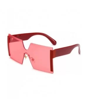 Oversized Square Rimless Sunglasses Women er Flat Top Big Sun Glasses Female One Piece Travel Gafa De Sol 6931 - CB18WTWKSLZ ...