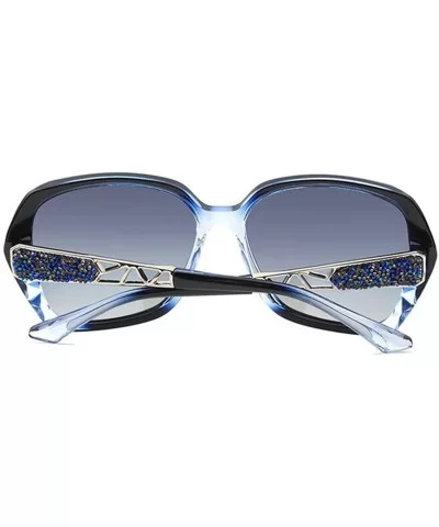 Oversized Polarized Sunglasses for Women-Classic Stylish Diamond Design Big Shades UV Protection 8079 - Blue - C0198RMTT6O $5...