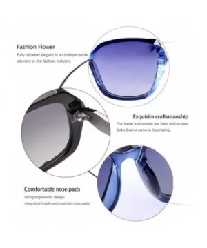 Oversized Polarized Sunglasses for Women-Classic Stylish Diamond Design Big Shades UV Protection 8079 - Blue - C0198RMTT6O $5...