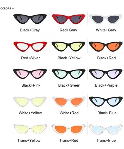 Retro Small Sunglasses-Polarized Shade Glasses With Classic Narrow Cat Eye Lens - B - CL1905XCI4M $24.15 Rectangular