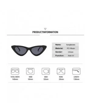 Retro Small Sunglasses-Polarized Shade Glasses With Classic Narrow Cat Eye Lens - B - CL1905XCI4M $24.15 Rectangular