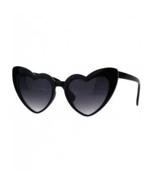 Womens Plastic Cat Eye Heart Shape Hippie Party Shade Sunglasses - Black - CT187LAM3O0 $8.37 Cat Eye