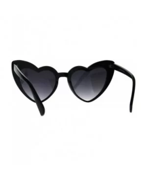 Womens Plastic Cat Eye Heart Shape Hippie Party Shade Sunglasses - Black - CT187LAM3O0 $8.37 Cat Eye