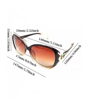 Classic Stylish Oversized Sunglasses HD Polarized Sunglasses for Women - 100% UV400 Protection - Brown - C218THCU5O6 $6.85 Ov...