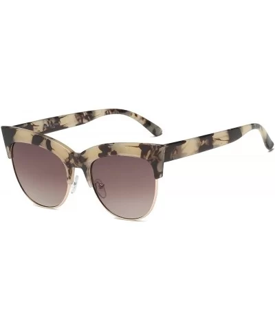 Women Round Cat Eye Fashion Sunglasses - Tortoise - CR18WUC5M4A $16.81 Cat Eye