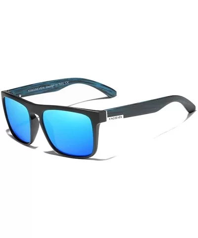 Genuine Tough Sports Sunglasses 100% Polarized and UV400 unisex - Black/Blue - CN199R9XI7U $23.96 Goggle