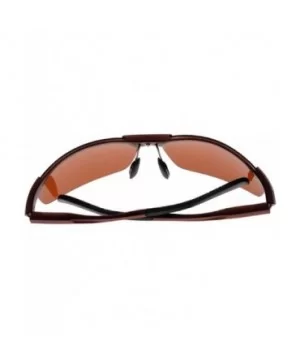 2015 Men's Aviation Aluminum Magnesium Alloy Polarizer Outdoor Cycling Sunglasses - Brown & Tawny - CU11ZEKH2UT $16.96 Sport