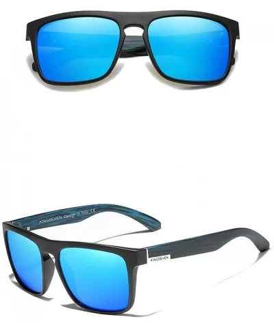 Genuine Tough Sports Sunglasses 100% Polarized and UV400 unisex - Black/Blue - CN199R9XI7U $23.96 Goggle