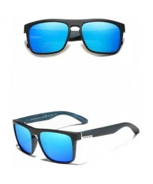 Genuine Tough Sports Sunglasses 100% Polarized and UV400 unisex - Black/Blue - CN199R9XI7U $23.96 Goggle