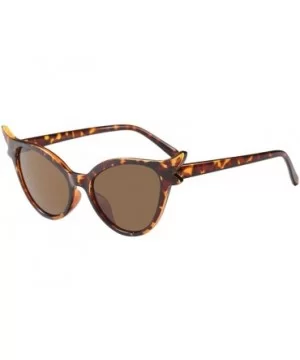 Unisex Fashion Eyewear Unique Sunglasses Cat Eye Vintage Glasses - Multicolor F - CL1970H3STO $6.07 Sport