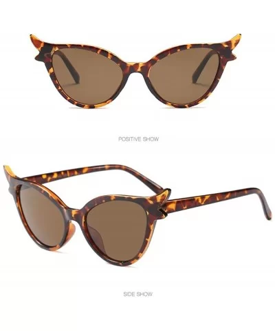 Unisex Fashion Eyewear Unique Sunglasses Cat Eye Vintage Glasses - Multicolor F - CL1970H3STO $6.07 Sport