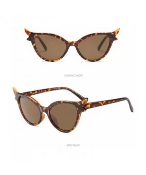 Unisex Fashion Eyewear Unique Sunglasses Cat Eye Vintage Glasses - Multicolor F - CL1970H3STO $6.07 Sport