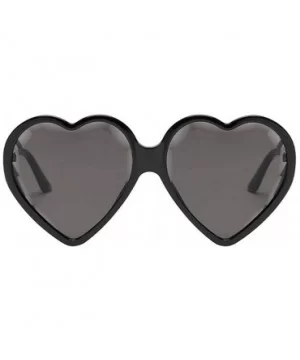 Women Man Fashion Vintage Heart Shape Big Frame Sunglasses Eyewear Retro Unisex - F - CP18TS2MUZC $4.24 Wrap