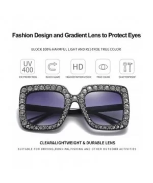 elton john oversized sunglasses for women crystal Diamond Rhinestone bling Thick Frame square glasses - CI19453LY8E $11.29 Ov...